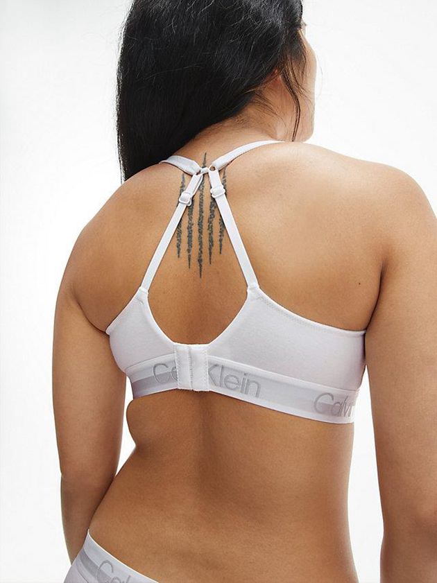 White Calvin Klein Triangle - Modern Structure Women Bra | DZMW-83960