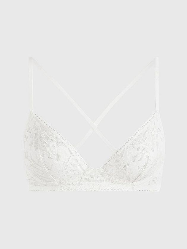 White Calvin Klein Ultra Soft Lace Women Bra | PAZN-08342