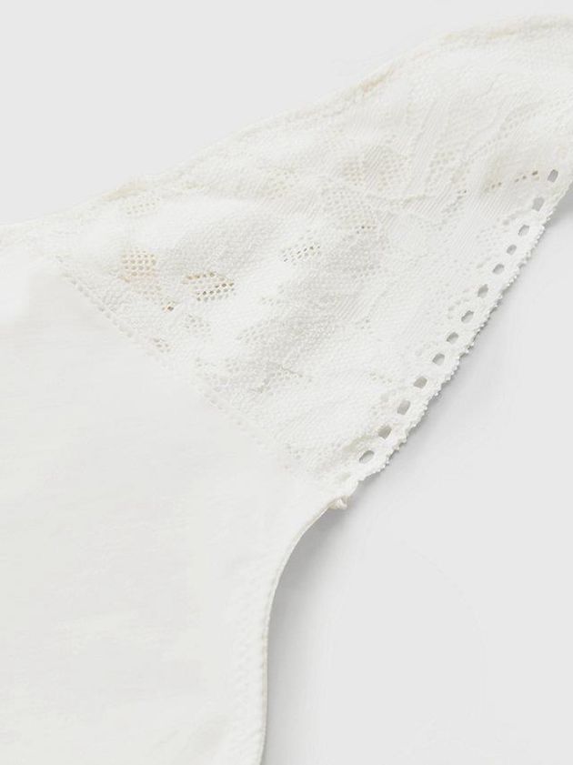 White Calvin Klein Ultra Soft Lace Women Thong | YZTM-30821