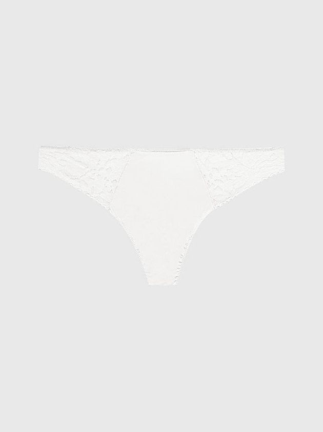 White Calvin Klein Ultra Soft Lace Women Thong | YZTM-30821