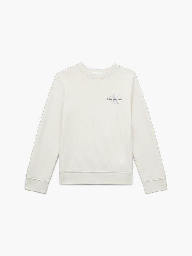 White Calvin Klein Unisex Girls's Sweatshirt | EUJH-49813