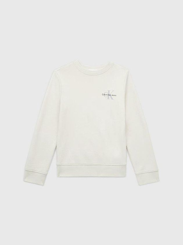 White Calvin Klein Unisex Girls's Sweatshirt | EUJH-49813