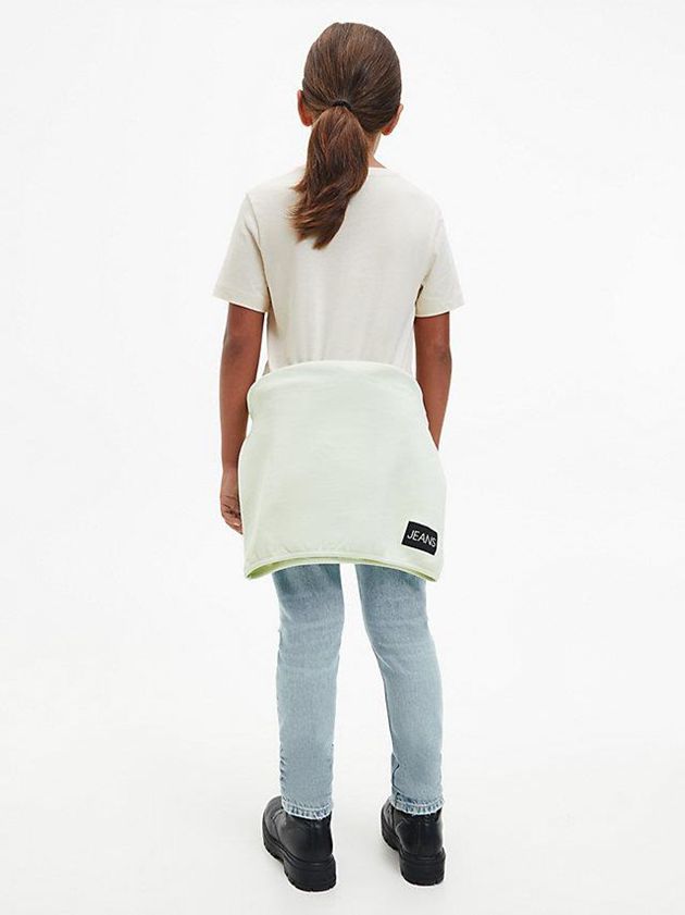 White Calvin Klein Unisex Organic Cotton Girls's T-Shirt | VZWN-19058