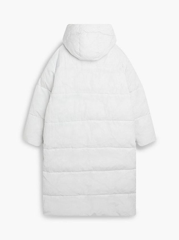 White Calvin Klein Unisex Padded Puffer Women Coat | YDXJ-61384