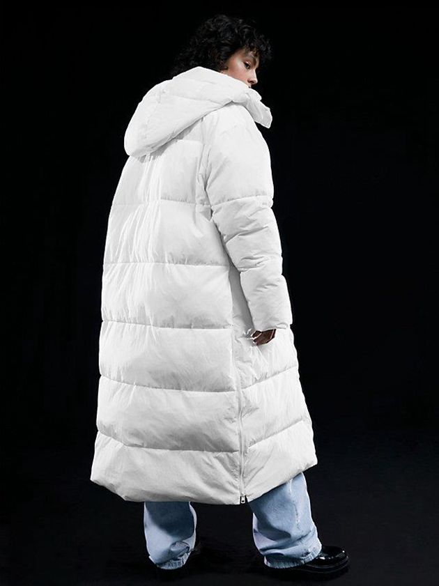 White Calvin Klein Unisex Padded Puffer Women Coat | YDXJ-61384