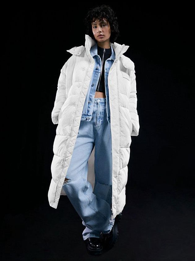 White Calvin Klein Unisex Padded Puffer Women Coat | YDXJ-61384