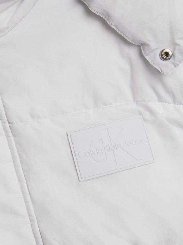 White Calvin Klein Unisex Padded Puffer Men Jacket | FAWZ-92536
