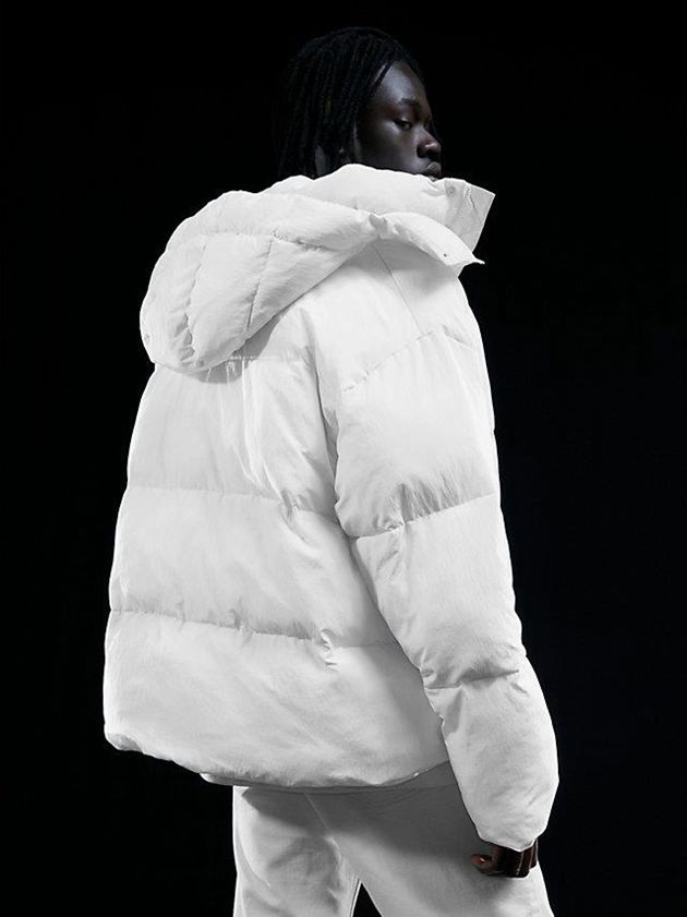 White Calvin Klein Unisex Padded Puffer Men Jacket | FAWZ-92536