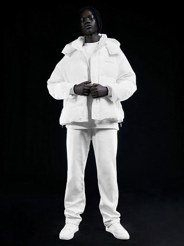 White Calvin Klein Unisex Padded Puffer Men Jacket | FAWZ-92536