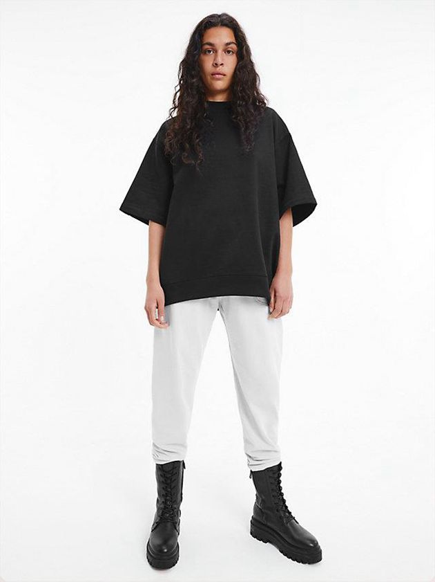 White Calvin Klein Unisex Relaxed - CK Standards Women Joggers | RPYN-41356