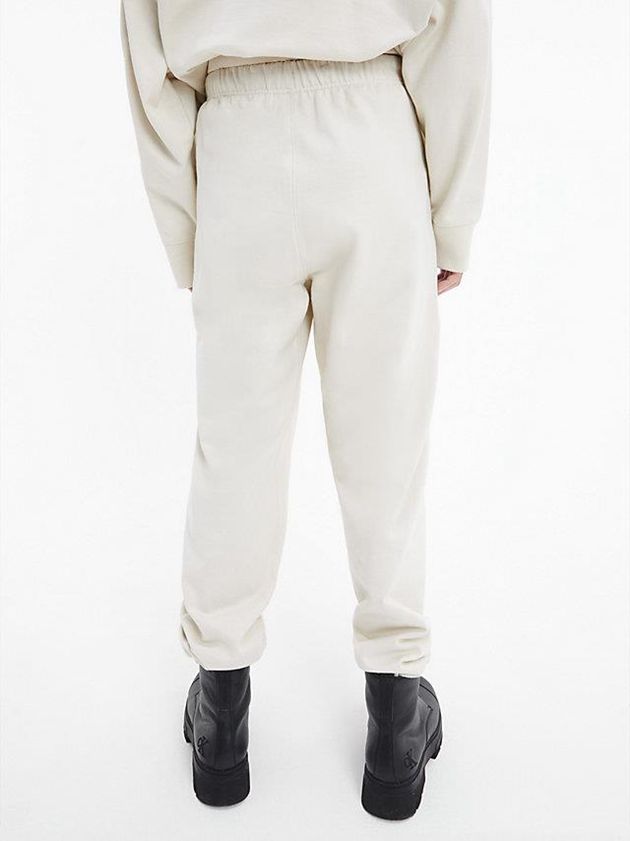 White Calvin Klein Unisex Relaxed - CK Standards Women Joggers | RPYN-41356
