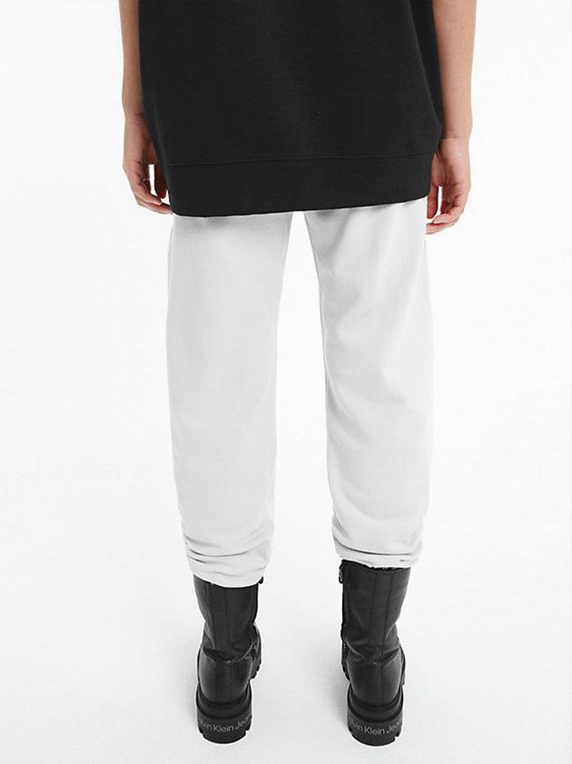 White Calvin Klein Unisex Relaxed - CK Standards Women Joggers | RPYN-41356