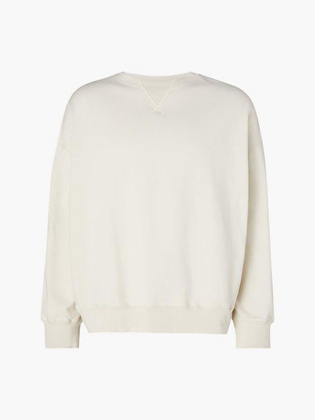 White Calvin Klein Unisex Relaxed - CK Standards Men Sweatshirt | SYOM-76253