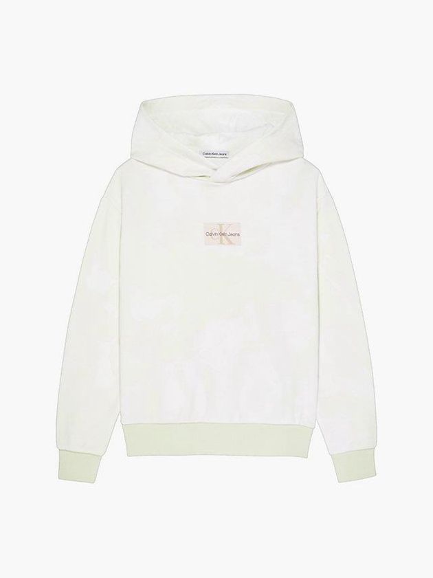 White Calvin Klein Unisex Tie Dye Boys's Hoodie | VZCB-38740
