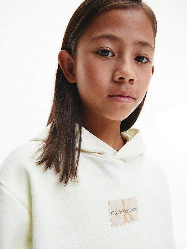 White Calvin Klein Unisex Tie Dye Boys's Hoodie | VZCB-38740