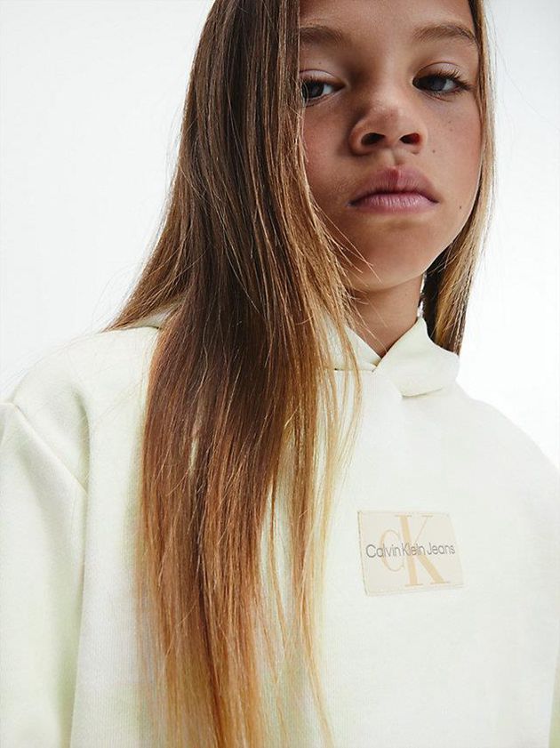 White Calvin Klein Unisex Tie Dye Boys's Hoodie | VZCB-38740