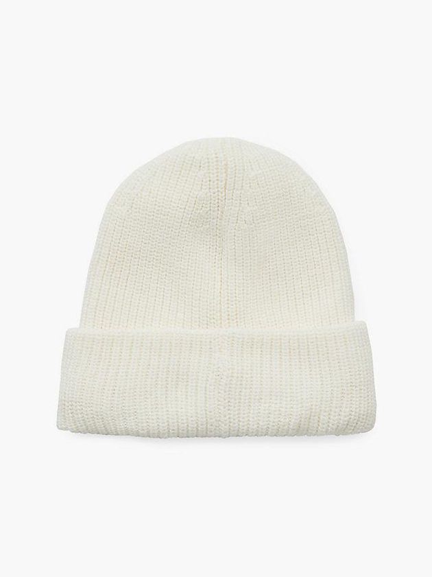 White Calvin Klein Wool Blend Men Beanie | DJTE-76092