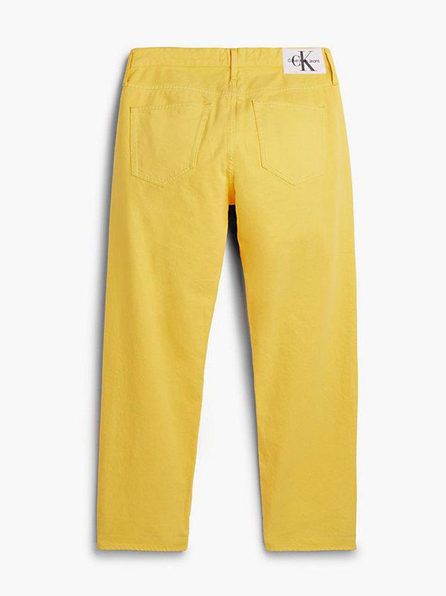 Yellow Calvin Klein 90's Straight Men Jeans | BLOE-17295