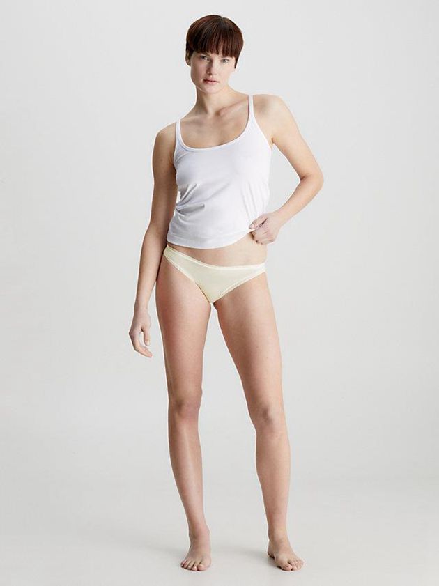 Yellow Calvin Klein Bikini - Bottoms Up Women Briefs | AVSJ-69281