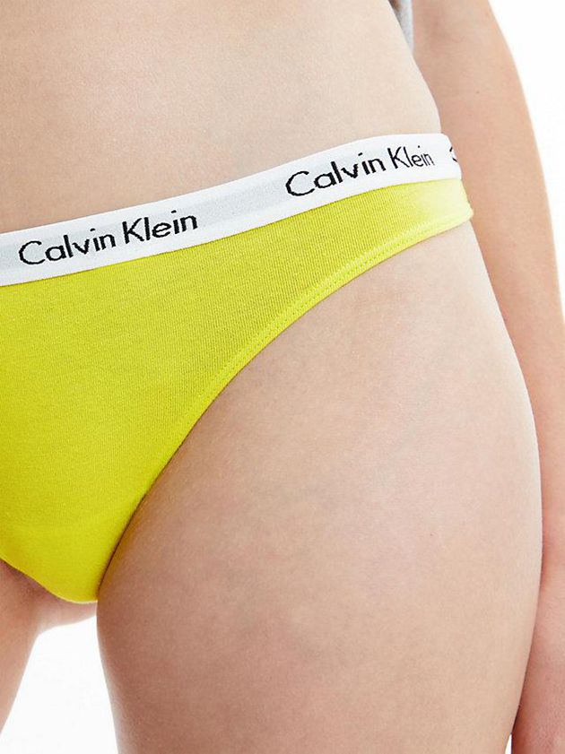 Yellow Calvin Klein Carousel Women Thong | SIXR-02395