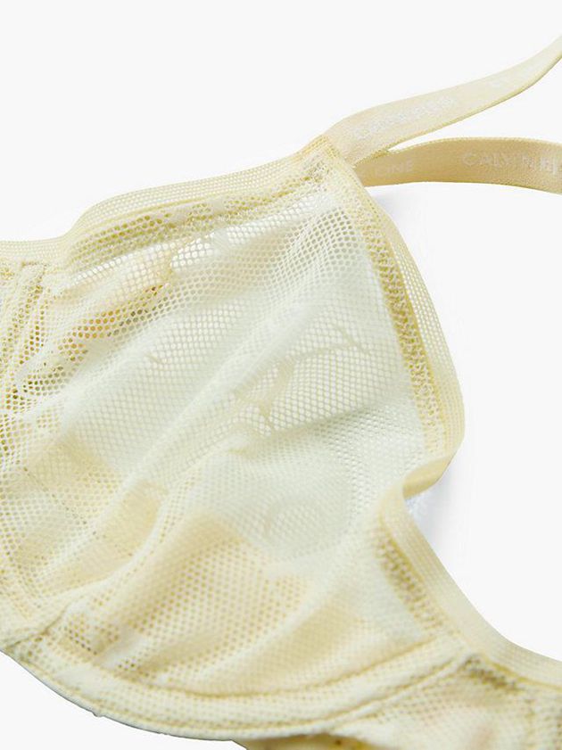 Yellow Calvin Klein Demi Plunge - CK One Women Bra | KTEW-74965