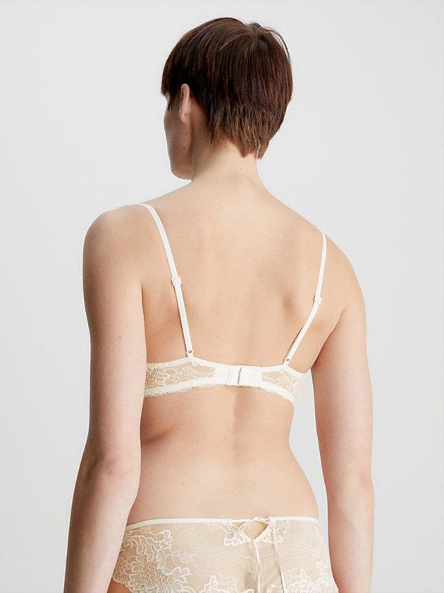 Yellow Calvin Klein Lace Balconette Women Bra | WHNK-48903