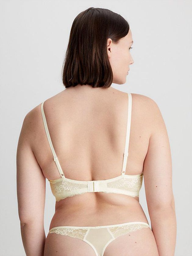 Yellow Calvin Klein Lace Balconette Women Bra | WHNK-48903