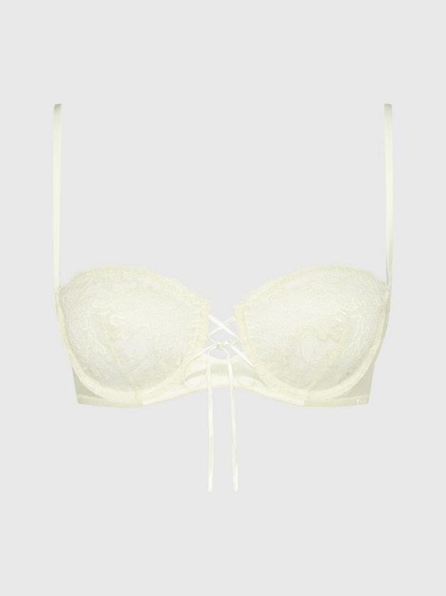Yellow Calvin Klein Lace Balconette Women Bra | WHNK-48903
