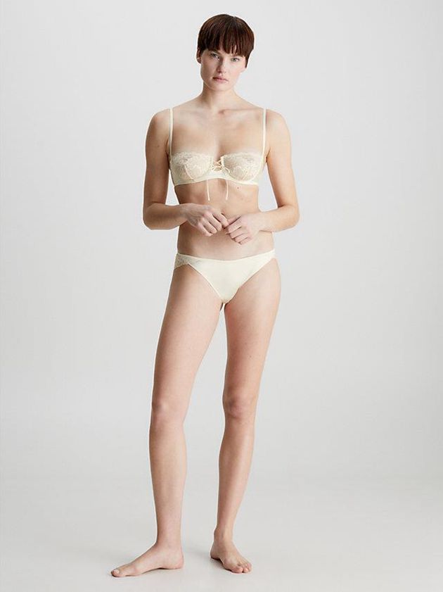 Yellow Calvin Klein Lace Bikini Women Briefs | TIXQ-07253
