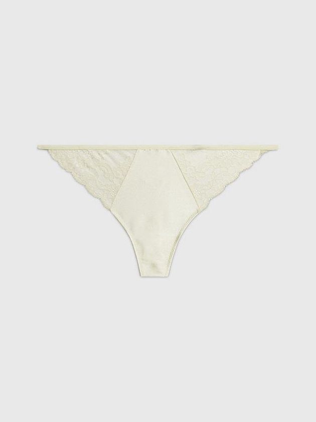 Yellow Calvin Klein Lace Women Thong | XZGB-28613