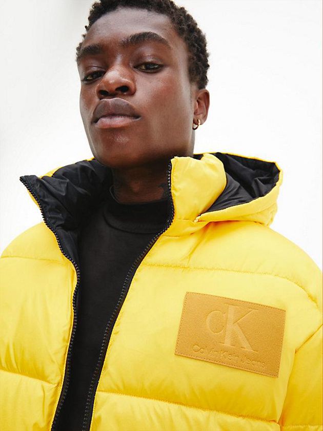 Yellow Calvin Klein Oversized Reversible Puffer Men Jacket | OCEX-71938