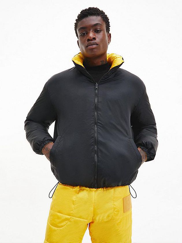 Yellow Calvin Klein Oversized Reversible Puffer Men Jacket | OCEX-71938