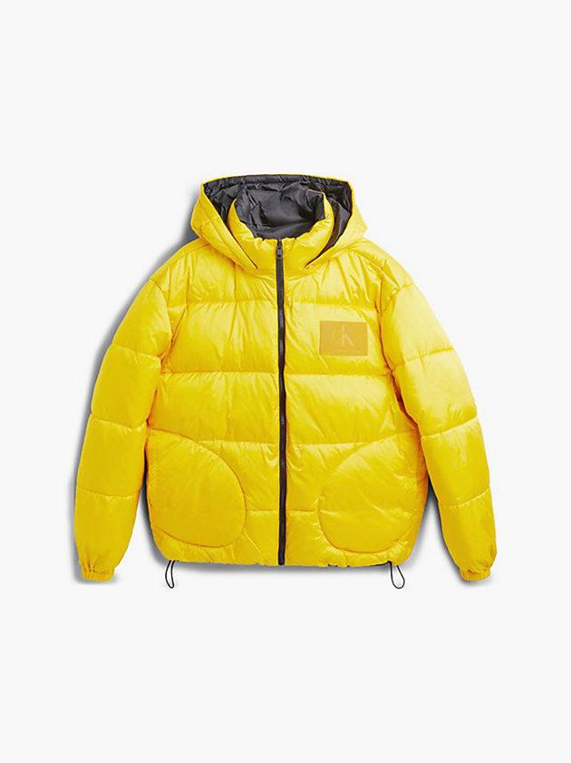 Yellow Calvin Klein Oversized Reversible Puffer Men Jacket | OCEX-71938