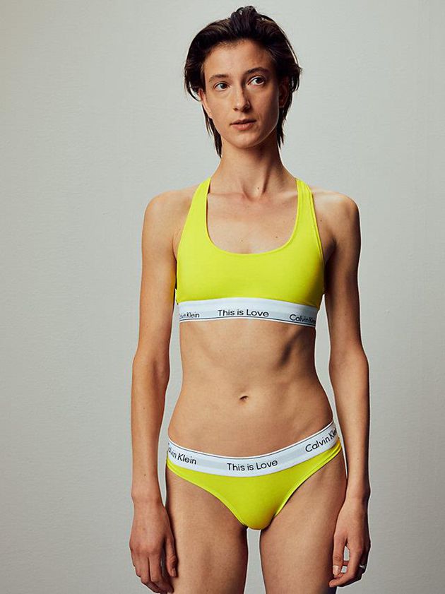 Yellow Calvin Klein Pride Women Thong | PQCT-60935