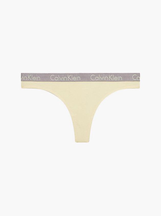 Yellow Calvin Klein Radiant Cotton Women Thong | JASI-54073