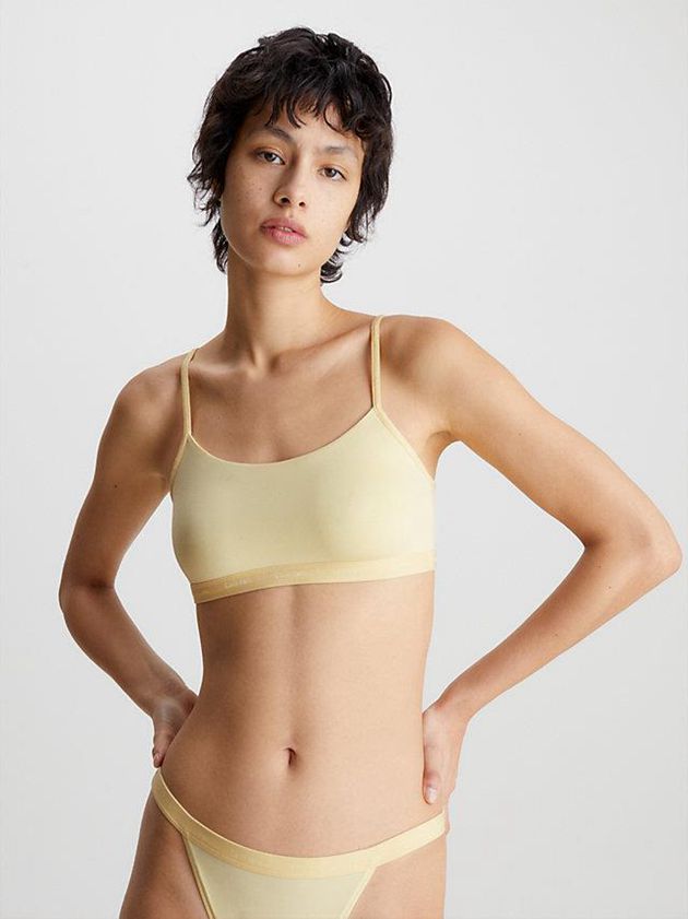 Yellow Calvin Klein String - Form To Body Women Bra | SKNJ-35162