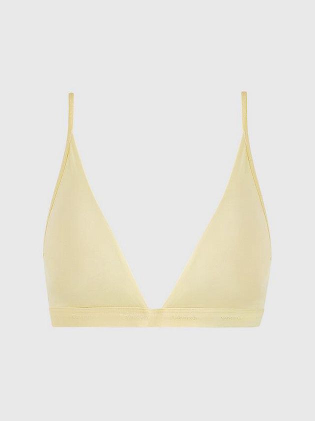 Yellow Calvin Klein Triangle - Form To Body Women Bra | DZHP-19245