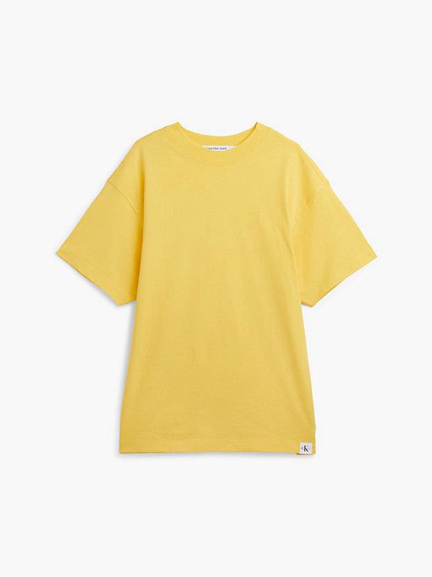 Yellow Calvin Klein Unisex Oversized Women T-Shirt | XNLB-64859
