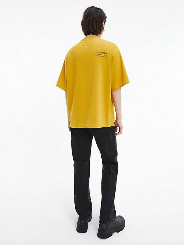 Yellow Calvin Klein Unisex Printed - CK Standards Women T-Shirt | ALBS-89130