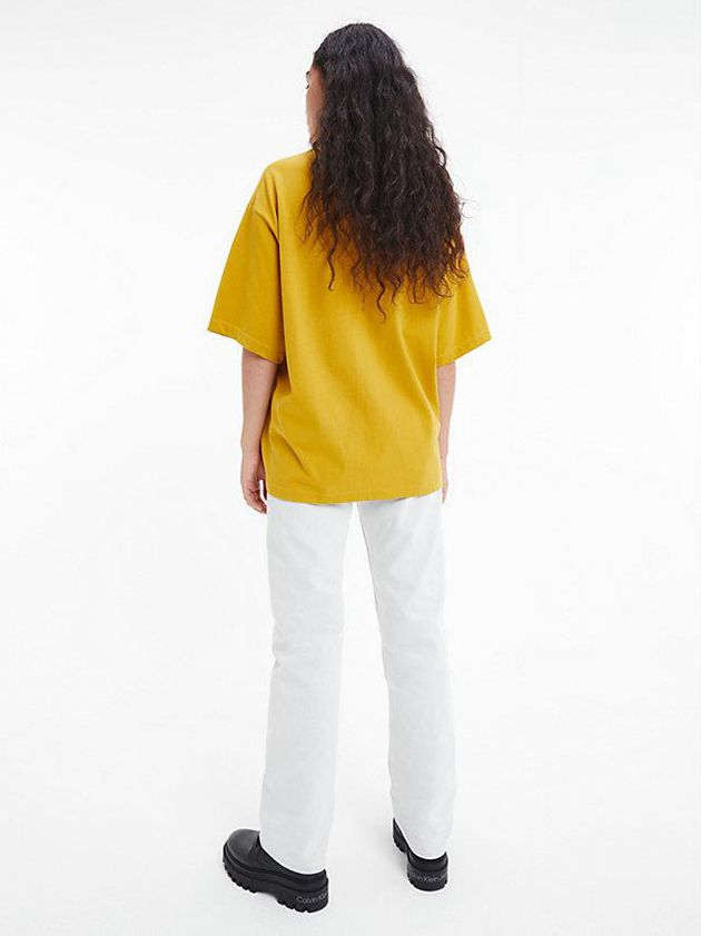 Yellow Calvin Klein Unisex Printed - CK Standards Women T-Shirt | ALBS-89130